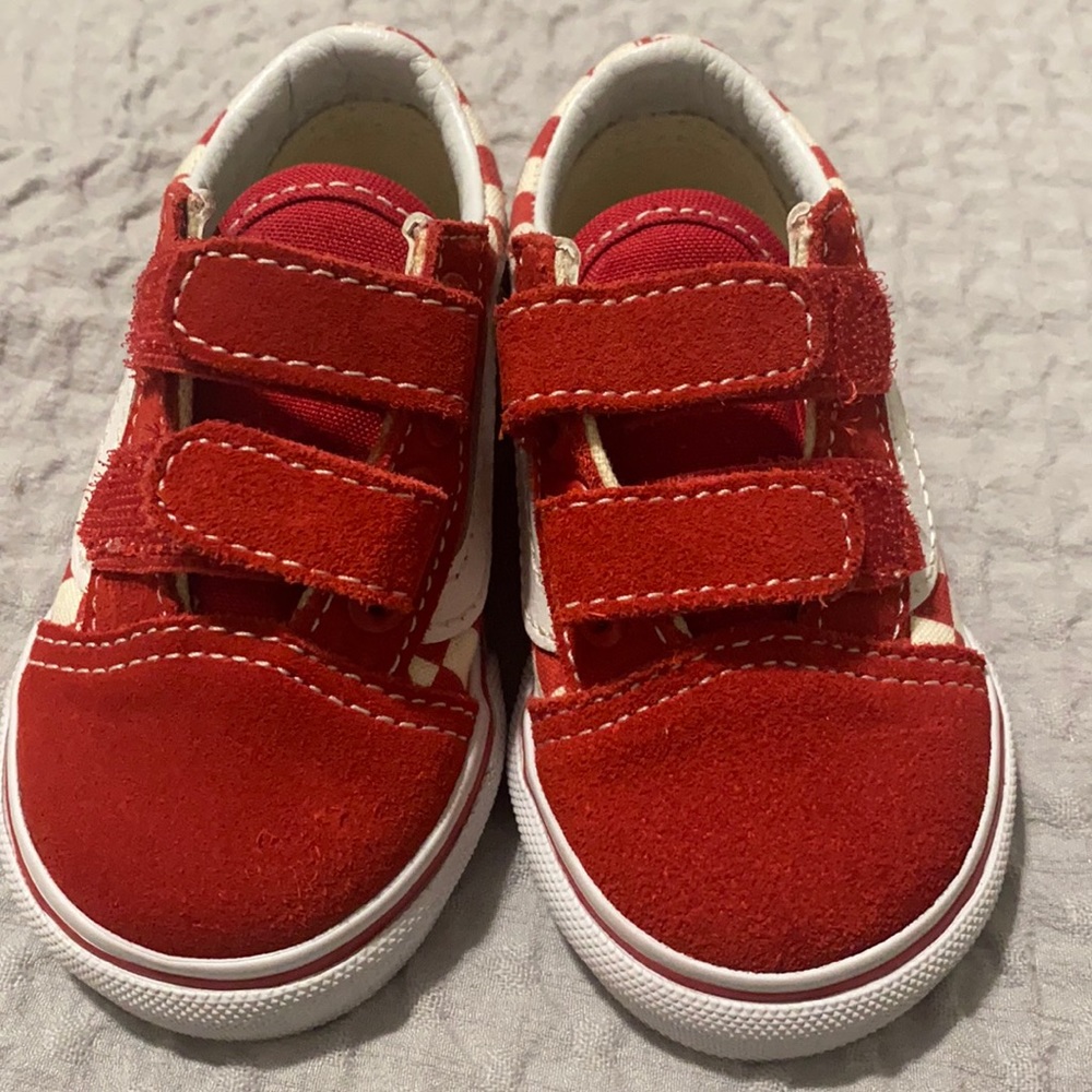 Red checkered vans